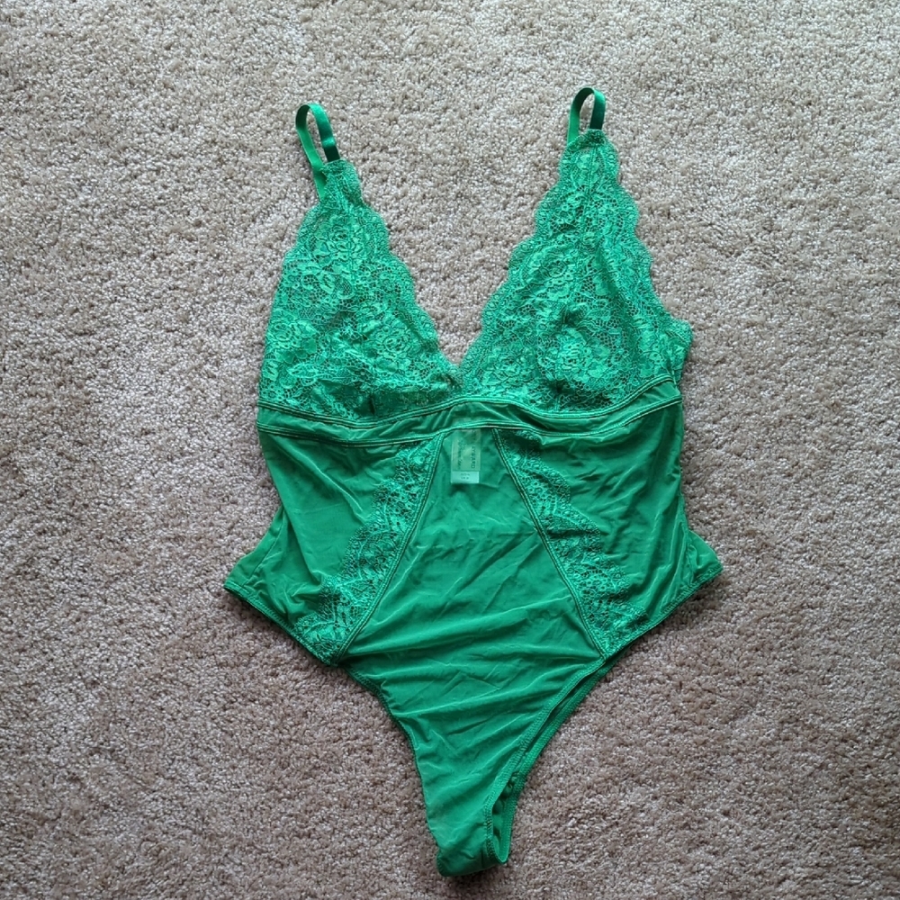 Green Lace Bodysuit